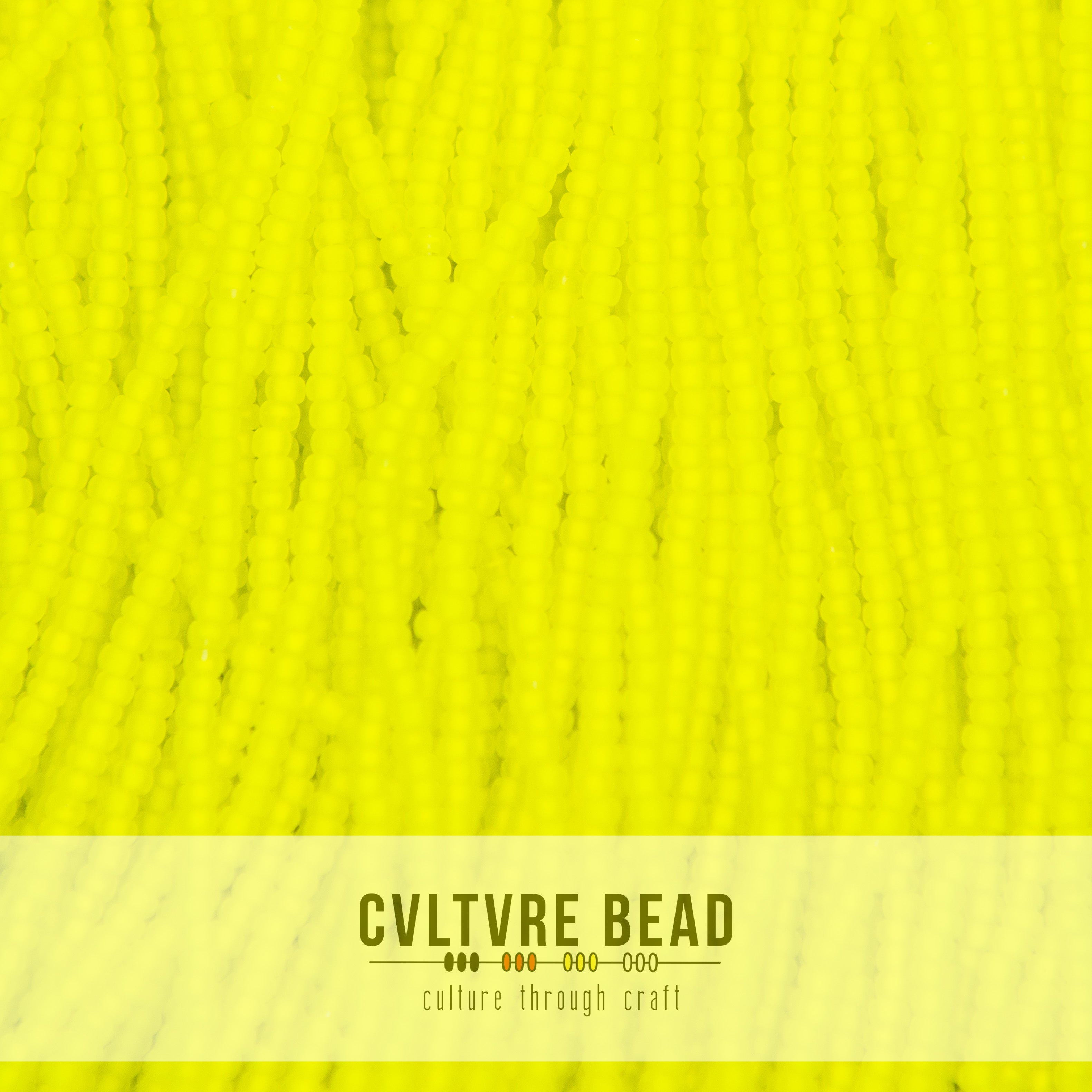 Czech Seed Bead 10/0 Neon Yellow Transparent - 1 Hank
